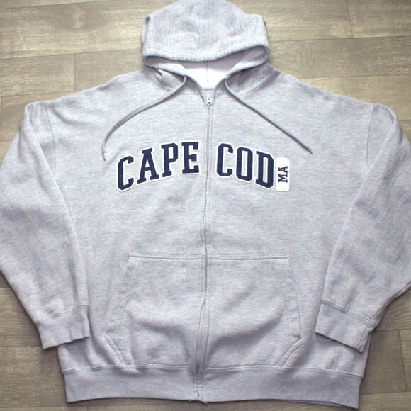 Cape Cod Sweatshirt Company Hoodie Mens 2XL Vintage Full Zip Pockets - Picture 2 of 5